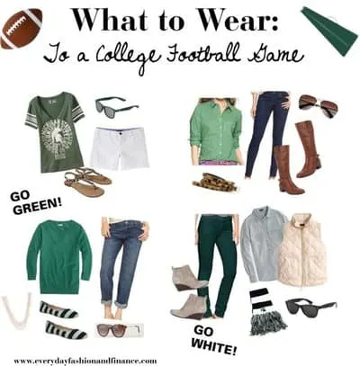 College football game outfit idea