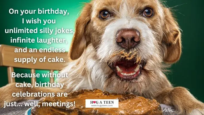 Funny Birthday Wishes For Boyfriend - Short, Witty & Memes 1 Funny Birthday Wishes For Boyfriend - dog eating cake